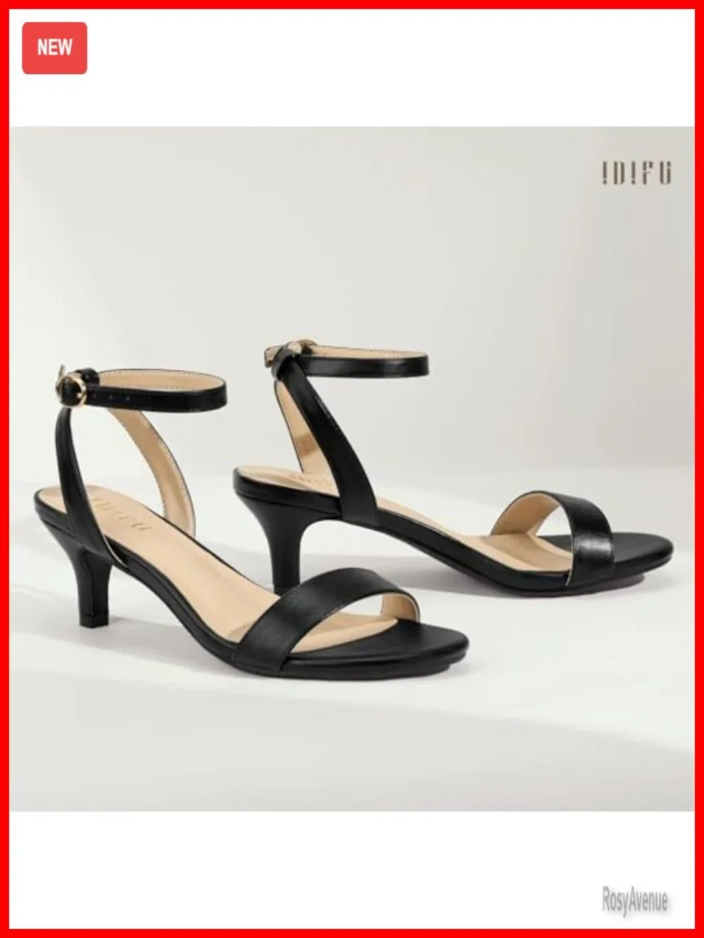 Low Kitten Heel Open Toe Ankle Strap Heeled Sandals Wedding Party Dress Shoes